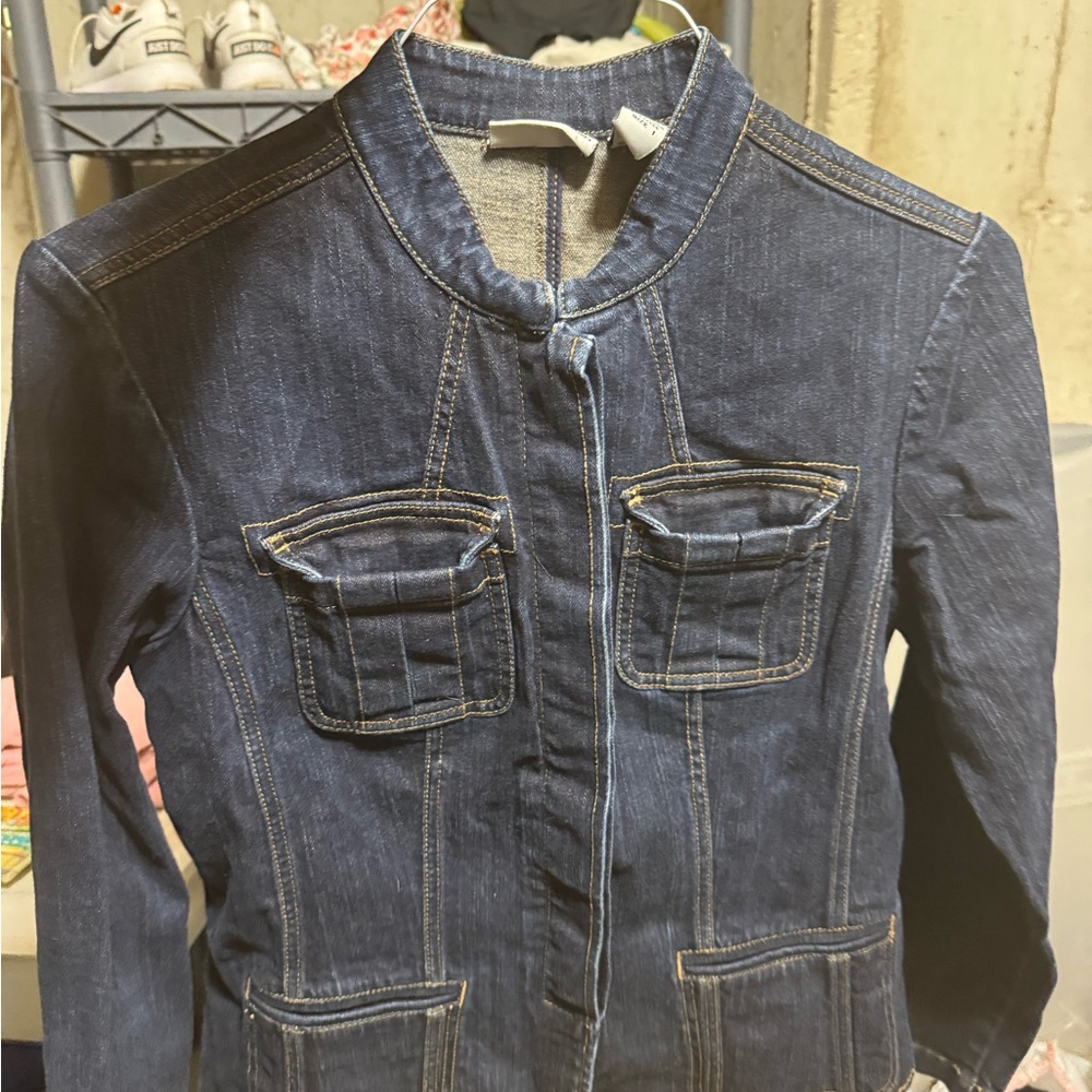 Chico's Dark Blue Jean Jacket